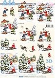 Christmas Card Making Decoupage Sheet Assortment - 12 Assorted Christmas Designs for Cutting