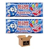 Slush Puppie Squeezee Ice Lollies 10 x 60ml | Assorted Freeze Pops in Fruity Flavours | Vegan Ice Popsicles | Low Calorie Summer Frozen Treats for Kids & Adults – (20 x 60ml)