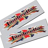 ! Lambretta union flag design graphics decals stickers x 2 small