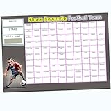 Gifts and Temptations Football Team Scratch Cards Fundraiser, 100 Names, A4 Size, 300gsm High Gloss Card, Random Team Names Behind Scratch-Off Label