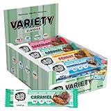 Yubi Variety Box 12 Pack - Protein Bars - 99 Calories, High Protein, High Fibre, Low Sugar, Gluten Free and Dairy Free - Healthy Snacks/Nutrition Bar - Chocolate Bars - 420g