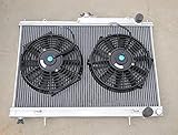 52mm Aluminum Radiator&Fans for Skyline R33 R34 GTR GTST RB25DET Manual MT