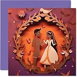 Gorgeous Indian Hindu Asian Haldi Wedding Congratulations Card Stunning Wedding Card for Women Men Her Him, 145mm Congrats Well Done Marriage Greeting Cards for Couples (NOT 3D or Pop Up)