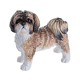 John Beswick Shih Tzu Figurine, Earthenware, Brown/Multi-Colour, 11.5 x 4.5 x 10 cm