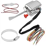 ANCLLO Chrome 12V Universal Street Hot Rod Turn Signal Switch Replacement for Fodr Buikc GM