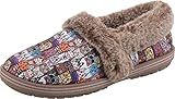 Skechers Women's Bobs Too Cozy Chic Cat Slippers, Multi Microfiber Suede/Faux Fur Trim, 6 UK