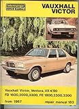 Vauxhall Victor, Ventura, VX 4/90 FD 1600, 2000,3300, FE 1800, 2300, 3300 from 1967 Repair Manual 183