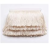 Fringe Trim Lace Polyerter Fibre Tassel 4 inch（″） Wide 10 Yards Long for Clothes Accessories and Latin Wedding Dress and DIY Lamp Shade Decoration Black White Red Gold Blue Pink Grey (Cream, 4 inch)