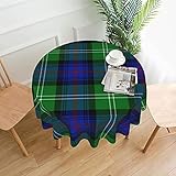 Tablecloth - 60" Round Washable Polyester Table Decorative Table Cover Sutherland Old Tartan