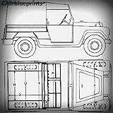 austin gipsy s1 Blueprint Drawing A4 Photo