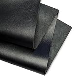Real Leather Sheets | Full Grain Tooling Leather | 1.3-1.5mm Thick | Cowhide Leather Sheet for Leathercrafts, Repairing and Home Decor by Kozmo (Jet Black, 6" X 12")