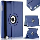 Rotate 360 Leather Case For Apple iPad Air 1 (2013) For Apple iPad Air 2 (2014) and For Apple iPad 5th Generation (2017) For Apple iPad 6th Generation (2018) (Blue)