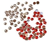 Job lot 2 Packages red & Silver Colours Crystal Flat Base Glue on Rhinestones gems for Nail Art Hand Craft