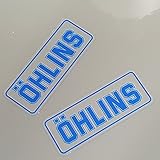 Twisted Melon Ohlins Blue on clear vinyl replacement sponsor graphics decals stickers graphics x 2 medium
