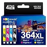 GPC Image Multipack Ink Cartridges Replacement for HP 364XL 364 Compatible with 5510 5520 5522 5524 6510 6520 B8550 C5388 7510 7520 4620 3070A (Black Cyan Magenta Yellow, 4-Pack) (Packaging may vary)