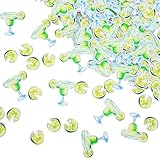200 PCS Margarita Glasses Confetti, Margarita Party Decorations, Bachelorette Party Decor Green Glitter Cocktail Glass Table Scatters for Mardi Gras Fiesta Bridal Shower