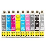 Yongairuink T0961 T0962 T0963 T0964 T0965 T0966 T0967 T0968 T0969 Ink Cartridges for EPS Stylus Photo R2880 (9 Pack)