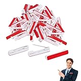 50pcs Safety Bar Pins,35mm Safety Bar PinsPlastic Adhesive BarSafety Pin ID Badge Crafting Parts,ID Badge Name Tags Crafting Parts,SafetyBar Pins with Adhesive Sticky Back SafetyPins DIY