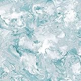 Muriva Elixir Marble Teal Wallpaper 166503 - Feature Metallic Marble Effect