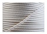celloexpress Cotton Piping Cord - Natural - Netted, Pre-Shrunk - for Upholstery, Soft furnishings, Dressmaking (5mm White, 5m - 500cm)