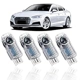 Joalpysm 4 Pack Car Door Lights Logo, Personalized Car Door Projector Lights LED Welcome Puddle Light Compatible with Audi A1/A3/A4L/A5/A6L/A7/A8L/Q3/Q5/Q7/R8/TT/RS/S Series