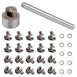 PH PandaHall 20 Sets Boot Lace Hooks Brass Safety Shoelace Buckles with Installation Tool for Camp Hike Climbing Repair Leather Boot Shoes Repair Buckle Hooks Accessories, Gunmetal