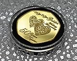 The Commemorative Coin Company 50th GOLDEN WEDDING ANNIVERSARY 24ct Gold Commemorative in capsule. Gift/Present. 50 Years Together