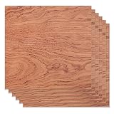 ATOMSTACK Bubinga Brazilian Rosewood Plywood, 6 Pieces 30 * 30cm Unfinished Plywood Sheets for Laser Engraving CNC Cutting Crafts Painting