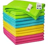 SWISSPACK 100 PCS Microfibre Cloths Multipack 30 X 30 CMS (ASSTOMENT, 30x 30 cms, 100 MICROFIBRE CLOTHS)