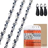 Savior 3-Pack Chainsaw Chain for 12 Inch Bar, 44 Links, .043" Gauge, 3/8" LP, Low-Kickback Chains for Stihl MS170 MS171 MSE170 MS192T and More