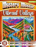 Vibrant Valleys Mystery Mosaics Color by Number: 50 Pixel Art Natural Wonders (Mystery Mosaic Color By Number Collection)