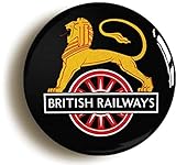 Ozorath BRITISH RAILWAYS RETRO FIFTIES LOGO BADGE BUTTON PIN (1inch/25mm diameter)