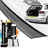 Boot Sill Protector suitable for Audi A3 8Y Sportback 2020-2027 & S3/RS3 (5-Door, Compact): Car Rear Bumper Paint Protection Film and Anti-Scratch Set for Offroad, Dog, Loading (Carbon-Black)