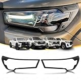 JHCHAN Light Guard for Toyota Hilux 2021-2025 MK9 Invincible GR Sport InvincibleX, for Toyota Hilux Front Headlight Cover, Hilux Accessories (Light Surround Trim)