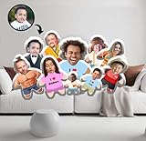 Custom Face Head Cut Out on to Doll Body Costume Filled Cushion Pillow With Zip | Options of Multiple Sizes | Funny Boyfriend Girlfriend Friend Personalised Gift | Upload Photo | Made in UK