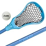 Franklin Sports 32" Youth Mini Lacrosse Stick & Ball Set - Blue Practice Stick - Beginner Backyard Lacrosse - Learn The Fundamentals of Lacrosse