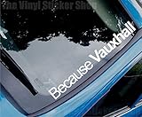 Car Sticker BECAUSE VAUXHALL Novelty Modified Window Bumper Van Boot Door LARGE