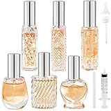 Bohoray 6Pcs Mini Empty Glass Perfume Atomiser, 10~15ml Clear Glass Atomiser Spray Bottles, Irregular Appearance Refillable Spray Perfume Bottles Fine Mist Cosmetic Container for Travel and Daily Use