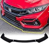 Archaic Front Bumper Lip Spoiler Compatible for 10th Gen Honda Civic 2016-2020 Type R Hatchback FK7 FK8, Splitter Under Chin Spoiler Body Kit Civic Accessories