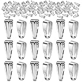 Prasacco 200 Pieces Necklace Clasps Pendant Clasps Snap on Pinch Clip Clasp Charm Clasp Metal Snap Bail Hook Chain Connector for Necklace Pendant Jewelry DIY Craft