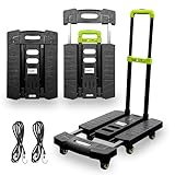 LoadIt 225kg Capacity Heavy Duty Platform Trolley Extendable - Folding Flatbed Dolly Cart with Wheels - Professional Moving Equipment for Heavy Items - Industrial Hand Truck for Warehouse & Delivery