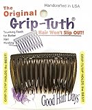 Grip-Tuth Combs - Set Of 2 Hair Side Combs - Hair Combs For All Types Of Hair - Decorative & Hair Styling Women Accessories (Tortoise Shell, 2 ¾ ″ Wide)