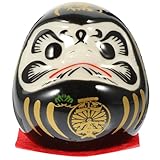 Black Ceramic Figurine - Japanese Doll for Home Decor, Car Dashboard Ornament, Feng Shui Good Luck Charm, 1Pc