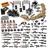 Feleph WW2 Weapons Pack Military Toy Set Building Blocks Model for German Soldier Figures, Army Equipment Gear Kit Pieces and Parts Accessories Compatible with Major Brand