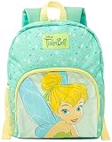 Disney Tinker Bell Girls Backpack | Enchanting Green Glitter Rucksack for Kids | Carry Magic Everywhere with Adjustable Straps for Personalized Comfort | Spacious Compartments for All Your Essentials