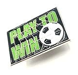 Play To Win Football Soccer Sport Metal Enamel Pin Badge