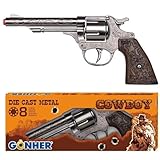 Gonher Diecast Metal 8 Ring Shot Cowboy Gun