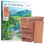 Cedarwood Moth Repellent Planks : 16 Wardrobe Fresheners – Cedar Wood Blocks as Clothes Moth Repellent – Drawer and Wardrobe Freshener – Cedar Wood Moth Repellent – Anti Moth Cedar Chips – Inovida
