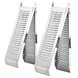 VonHaus Loading Ramp - 2 Van Ramps Heavy Duty - Folding Slope for Van, Motorbike, Quad Motorcycle - Portable Galvanised Steel Loading Rampway- 400kg Max Loading - H168 x W25 x D8cm