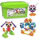 Kid K'NEX | Budding Builders Set 50 Model | Kids Craft Set with 100 Pieces, Educational ,Fun Building Toys for Boys and Girls, Construction Toys for Ages 3+ | Basic Fun 85618